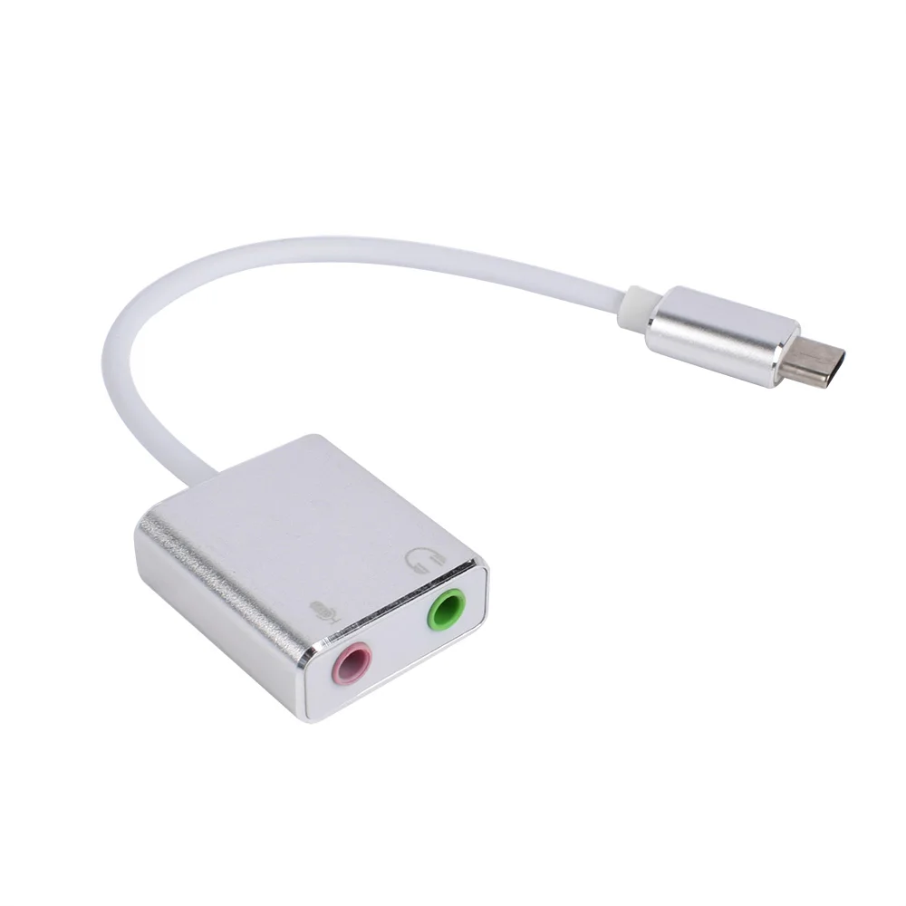 Для Macbook Pro Air ThundeaL 7 1 внешняя звуковая карта USB type C 3 5 мм гнездо для подключения