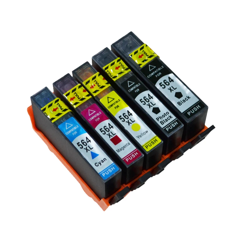 10 шт. XiongCai совместимые чернильные картриджи для HP 564 5510 5511 5515 5520 5525 6510 6515 6520 7510 7515