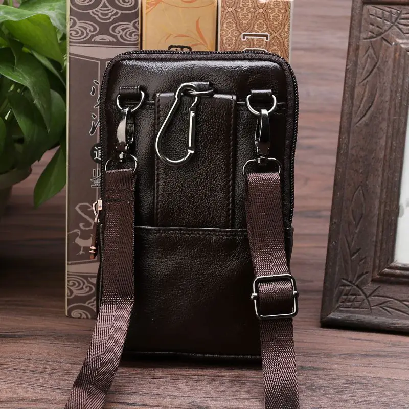 Мужская поясная сумка из натуральной кожи Fanny Packs Hip Bum пояс кошелек маленький