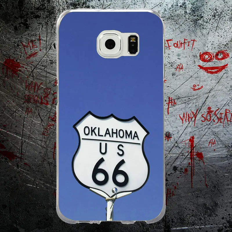 Route 66 California USA для Samsung Galaxy S9 S8 Plus S6 S7 EDGE S5 S4 S3 Mini S2 Прозрачный мягкий силиконовый