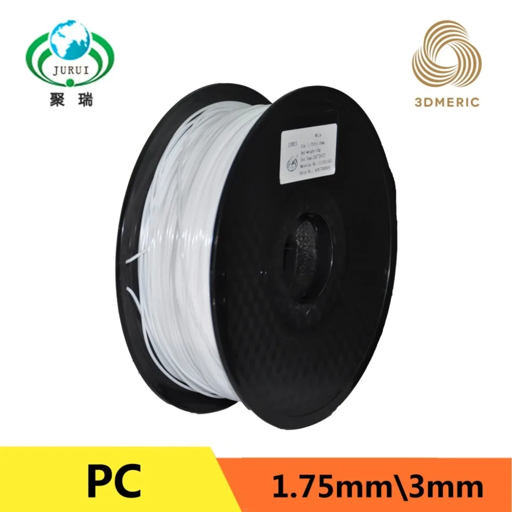 Черная нить из поликарбоната 1 75 мм для 3D-принтера MakerBot/Mendel кг/шт. резиновый