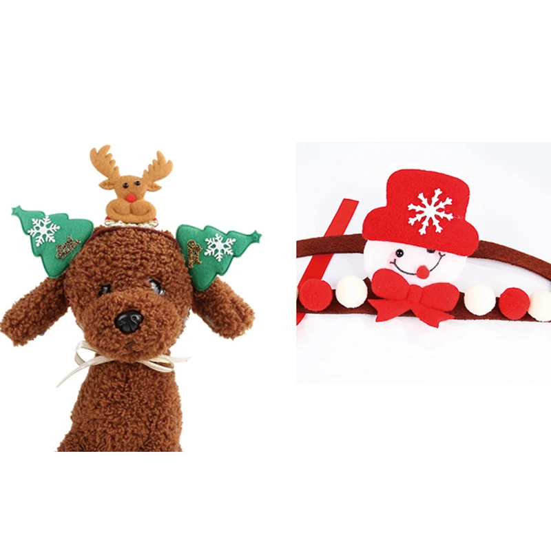 Рождественская собака головное украшение для кошки Милая елка оголовье