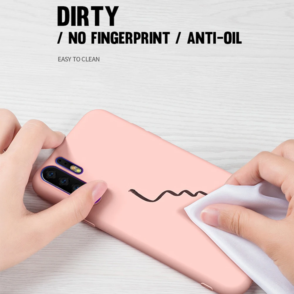 Liquid Silicone Phone Case for Huawei P30 Pro Wireless Charger Mate20 Shockproof Back Cover Shell Capa |