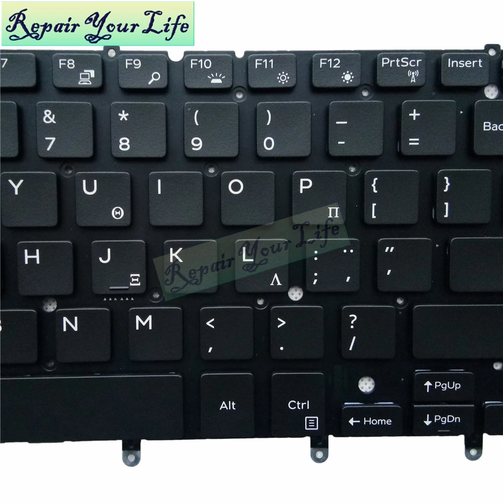XPS 13 7347 греческая клавиатура с подсветкой для Dell 7348 13-7352 7353 13-7359 13-7347 15-9343 GK black 04HFFF