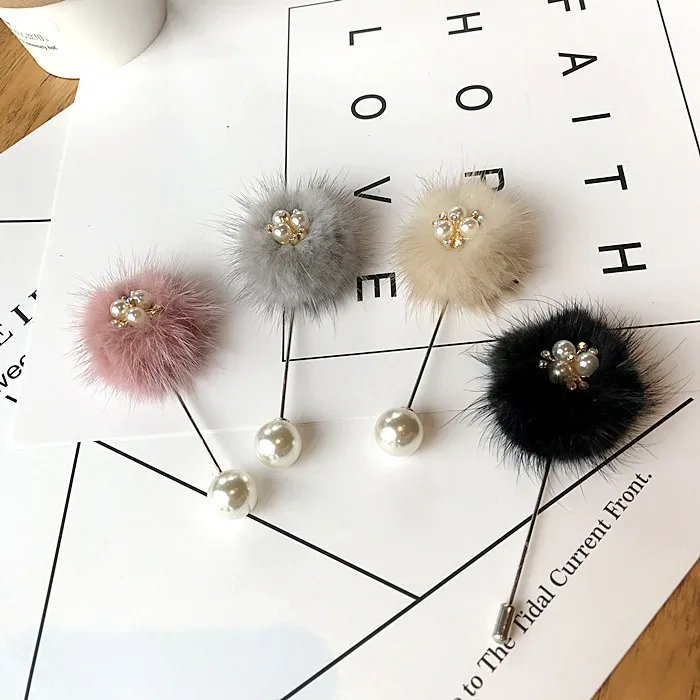 Значки на булавке из кроличьей шерсти для свитера пальто с бантом уникальный