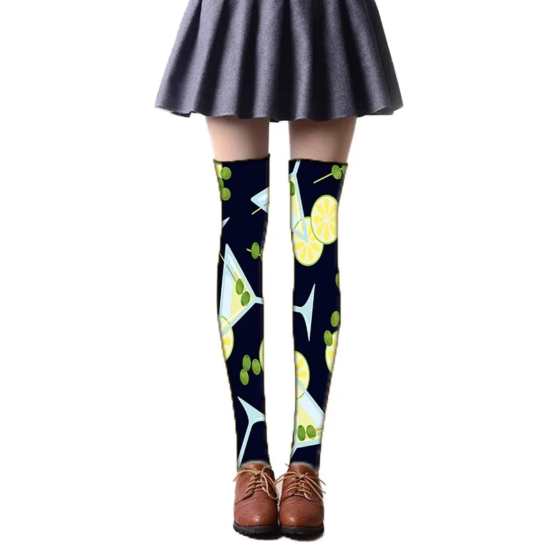 Новинка лета 2019 чулки в японском стиле женские милые нейлоновые с принтом для