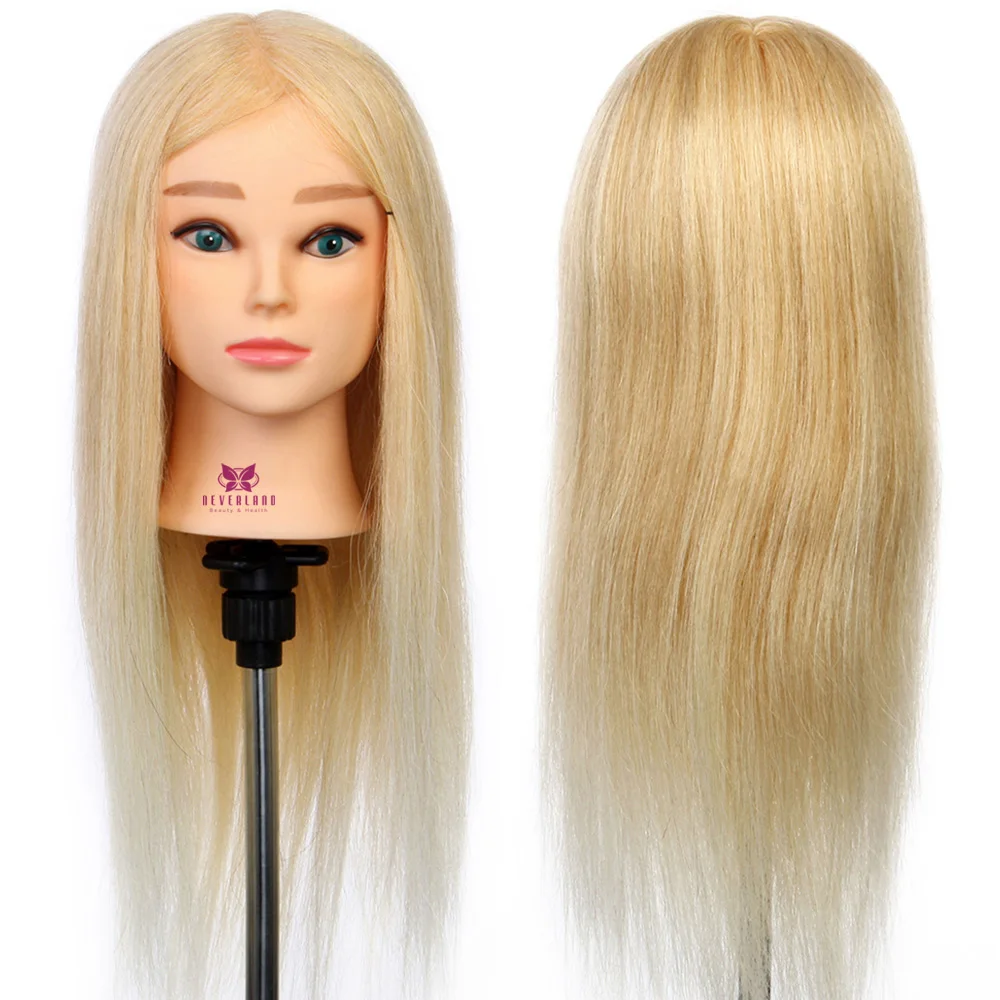 20 &quotсалон тренировочная голова голубой глаз Парикмахерская манекен кукла 100%