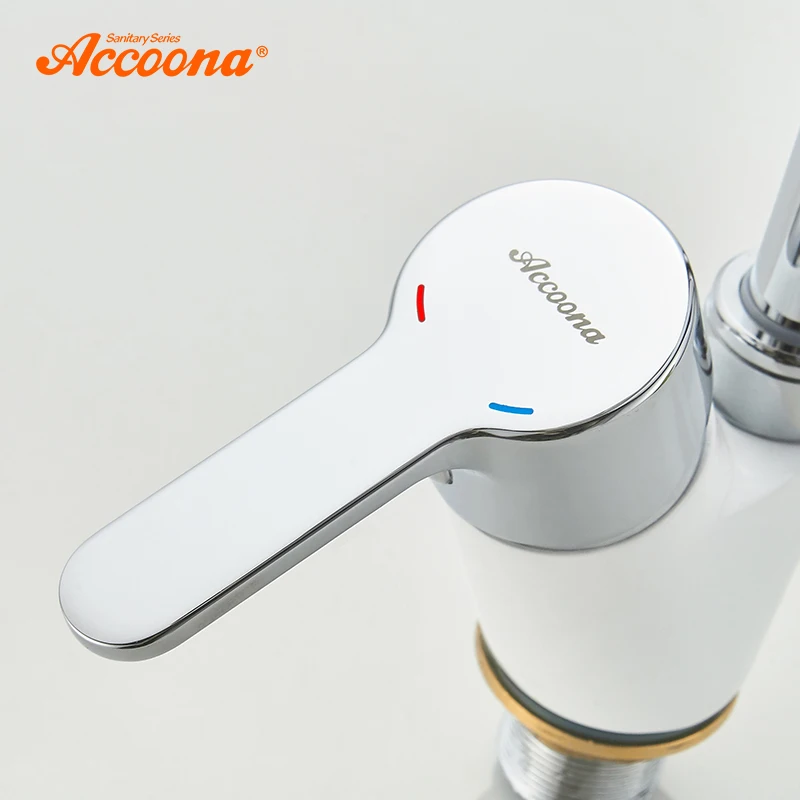 Accoona кухонные краны трубка хром латунь одной ручкой вращение на 360 градусов кран