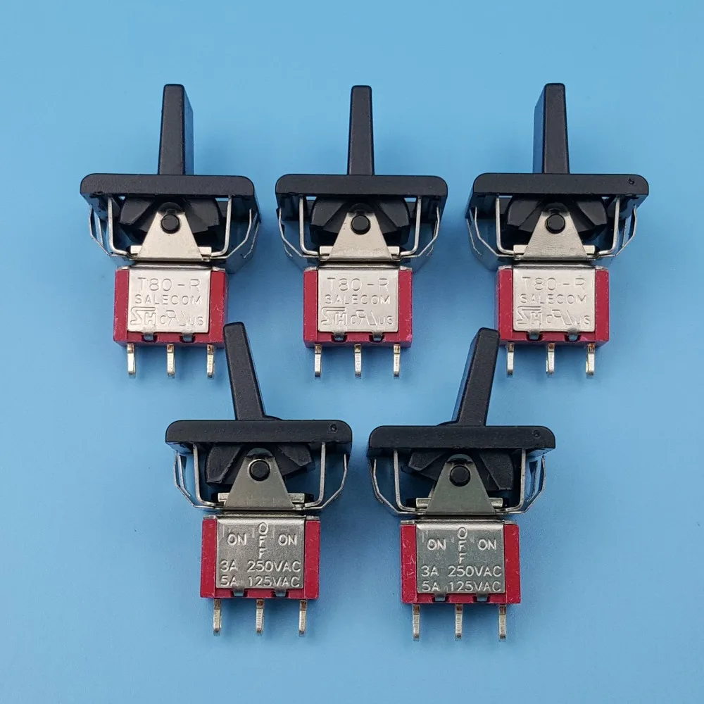 5 шт. Трехконтактный переключатель SPDT Mini Paddle|switch switch|switch toggleswitch 3pin |