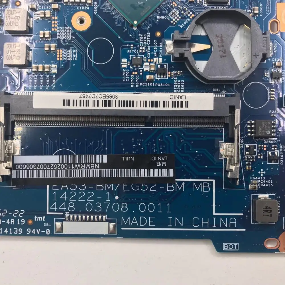 KEFU ES1-512 14222-1 для Acer aspire NBMRW11003 материнская плата ноутбука двухъядерный процессор