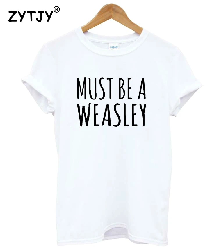 Должны быть Уизли с буквенным принтом Футболка хлопок повседневное забавная