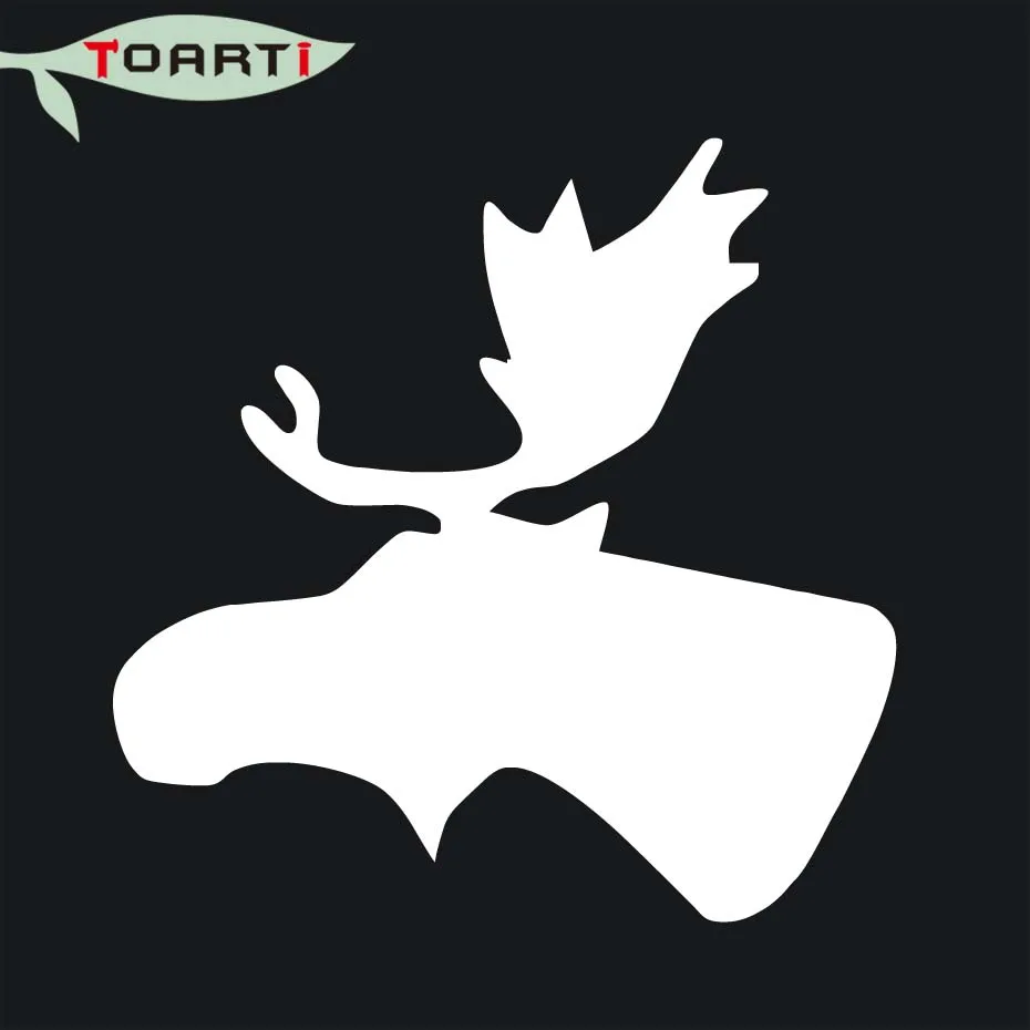 Moose Head Creative Vinyl Car Decals Animal Styling Computer Sticker New Design Removable Waterproof Auto | Автомобили и