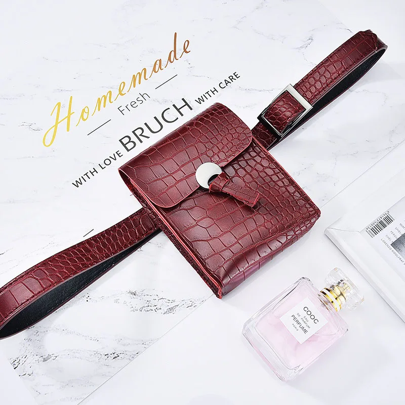 Red Waist pack Поясные сумки для женщин с животным принтом, Женская поясная сумка из искусственной кожи, поясная сумка, модный поясной ремень, высокое качество, Женский кошелек t1985 - Цвет: Red Waist pack