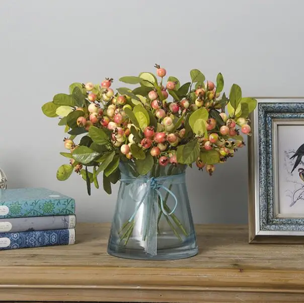 Искусственные ветки граната с листьями искусственные фруктовые вишневые цветы