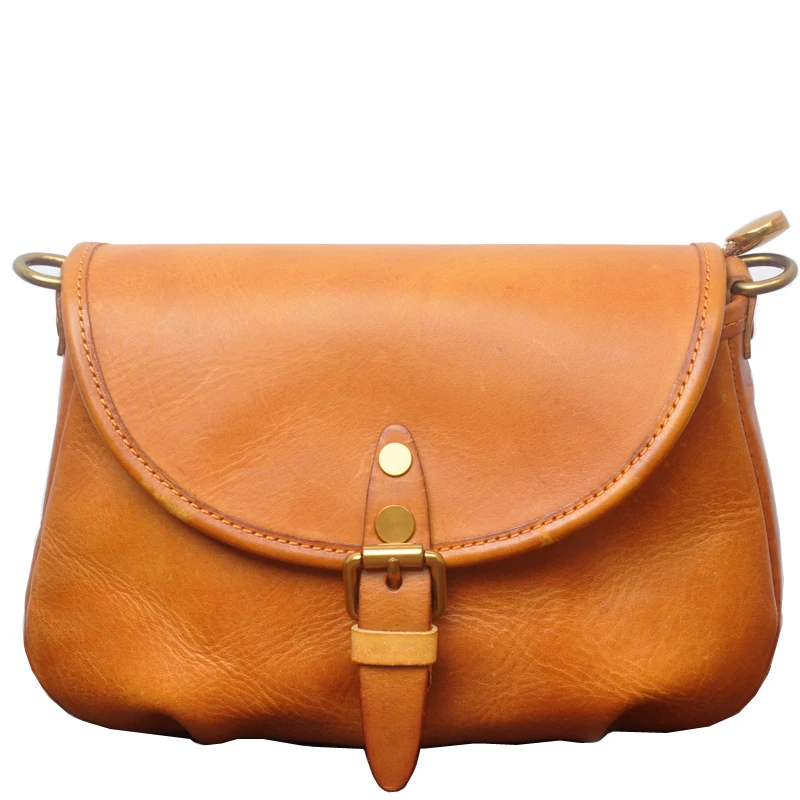 Original Handmade Genuine Cowhide Leather Small Women Shoulder Bags Vintage Creative Crossbody Bag Tote Messenger For Ladies | Багаж и