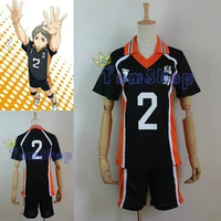 new anime haikyuu karasuno high school setter 2 sugawara volleyball club jersey cosplay costume sports wear uniform