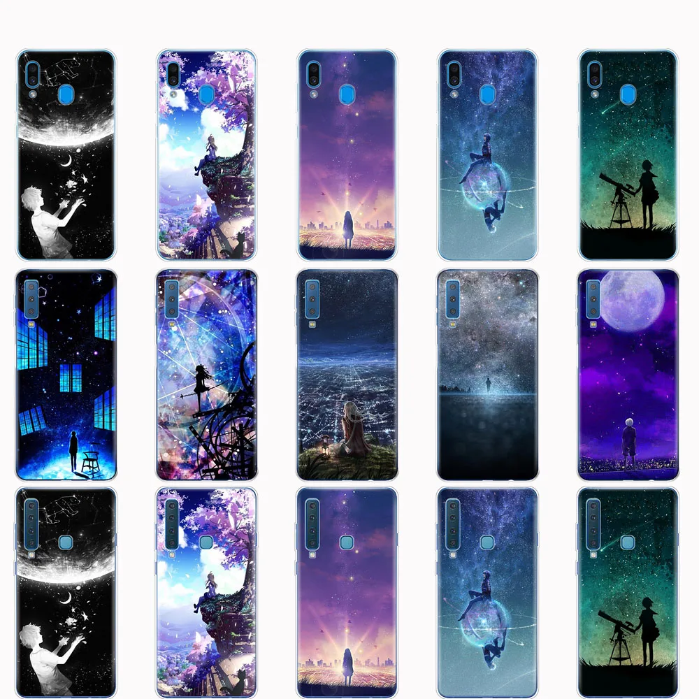 Чехол для Samsung A50 чехол Galaxy A60 A10 A30 A40 A70 A 50 2019 A9 A7 2018 Звездный день аниме|Бамперы| |