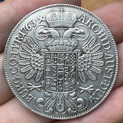 1765 Австрия 1 Thaler монеты 41 мм|Безвалютные монеты| |