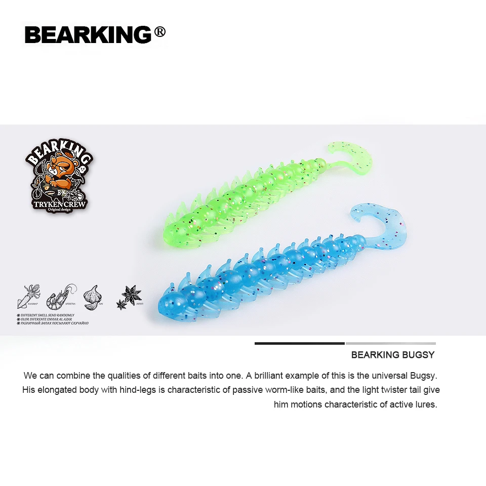 BEARKING 2019 рыболовная приманка 50 мм 0 54 г 30 шт./пакет bugsy мягкие приманки рыболовные