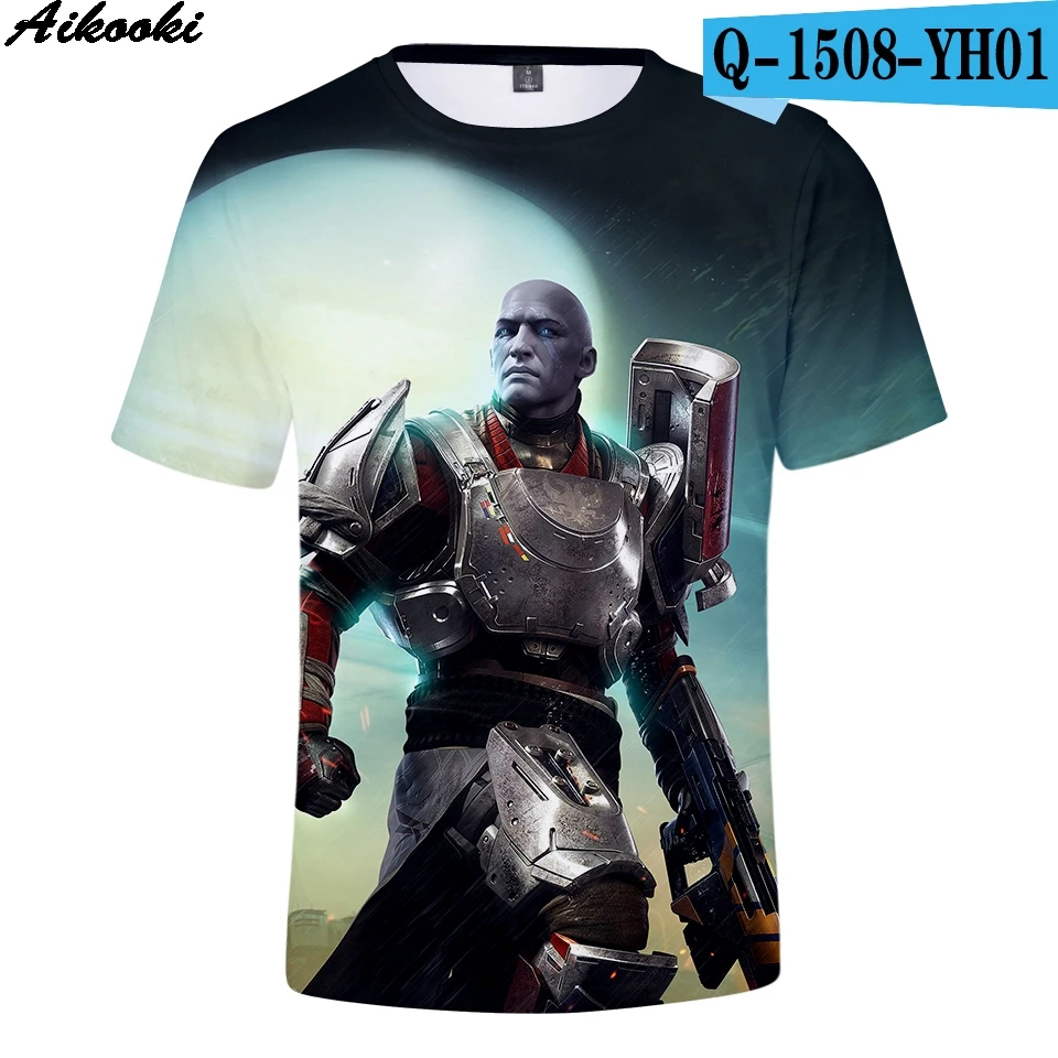 Aikooki 3D принт destiny 2 футболки Для мужчин Для женщин Harajuku футболки destiny 3D летние футболки футболка для маленьких мальчиков короткий рукав Модные пальто - Цвет: 3D