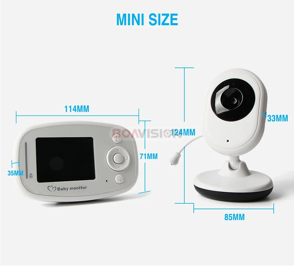 Беспроводной видеоняня детский ночной Светильник Babyphone 2,4 GHz камера безопасности 2 способа разговора музыка температура камеры для нянь MB820