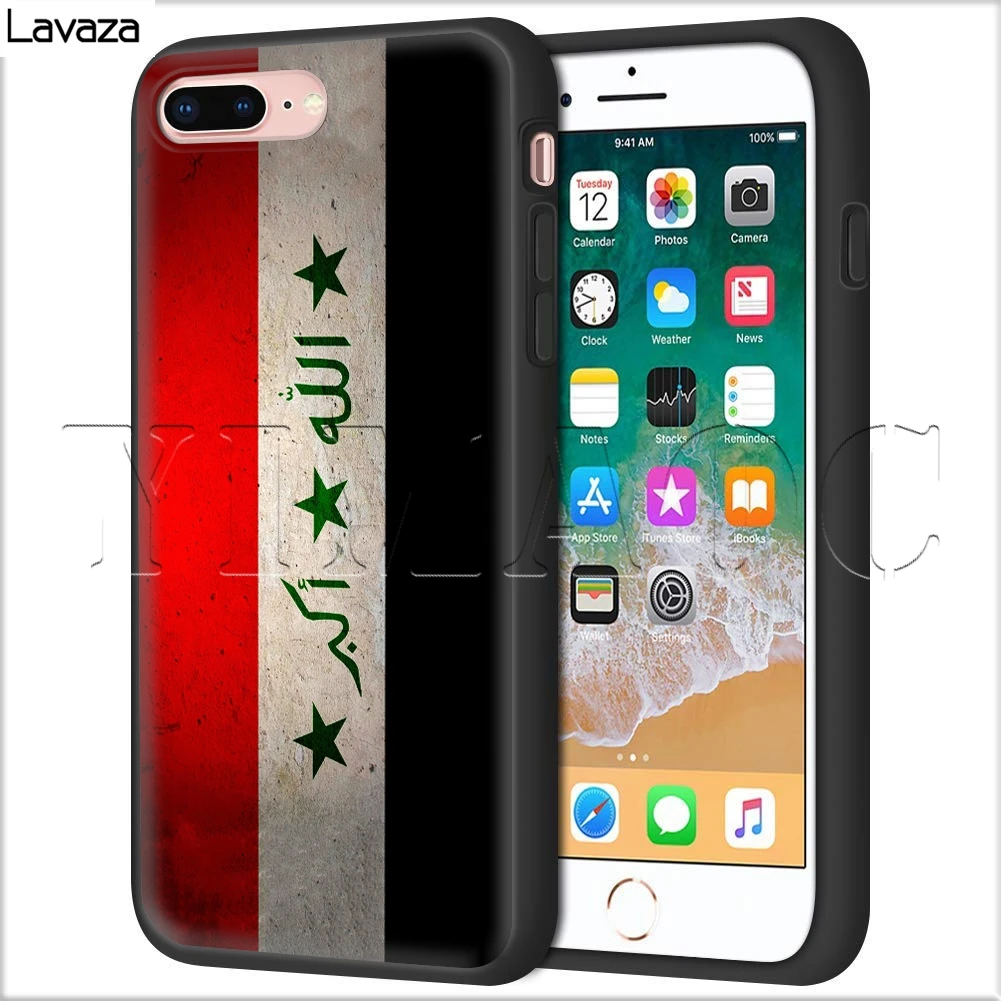 Lavaza Iraq Flag Case for iPhone 11 Pro XS Max XR X 8 7 6 6S Plus 5 5s se |