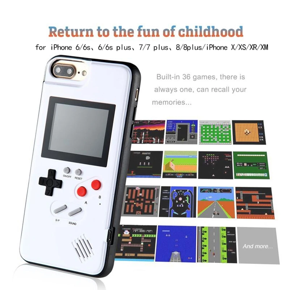Игровой чехол для телефона для iphone, игровой чехол для iphone 6, 7, 8, 67, 8 P, XM, XS, XR, игровой защитный чехол для телефона, черный, белый цвет
