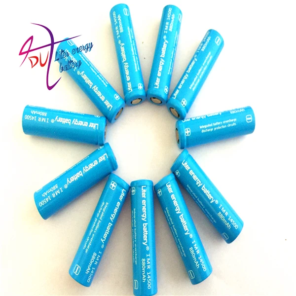 

8pcs Liter energy battery 3.7V Li-ion 14500 Rechargeable 880mAh Capacity Lithium Battery for LED Flash Light Laptop Batteries