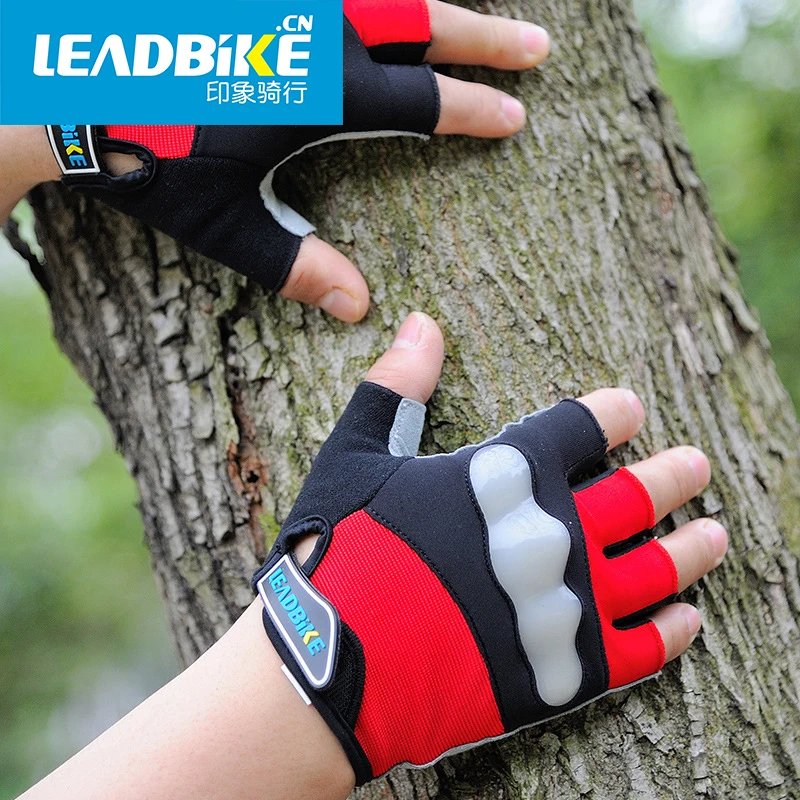 LEADBIKE велосипедные перчатки с полупальцами со светоотражающими ультра-дышащими