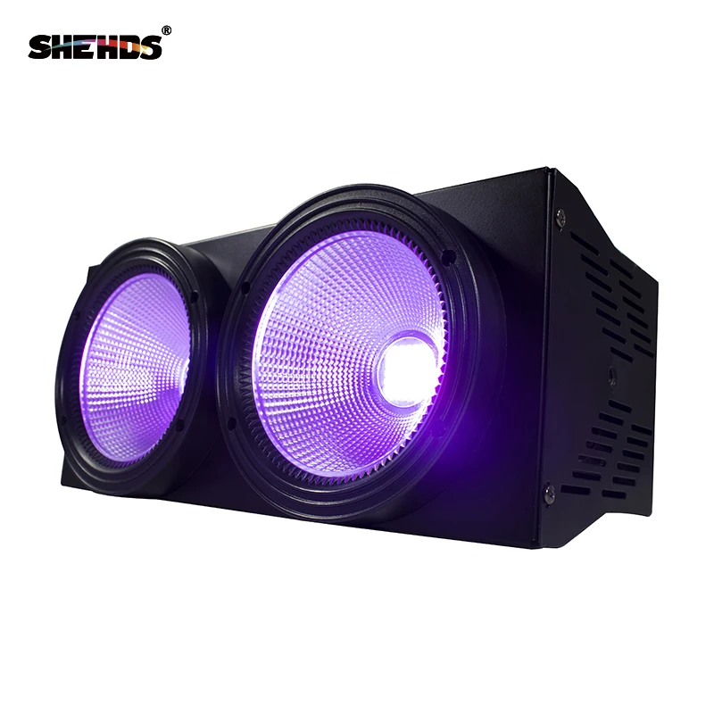 Быстрая доставка 2 глаза 200 Вт LED COB Блиндер фиолетовое освещение DMX512 сценическое