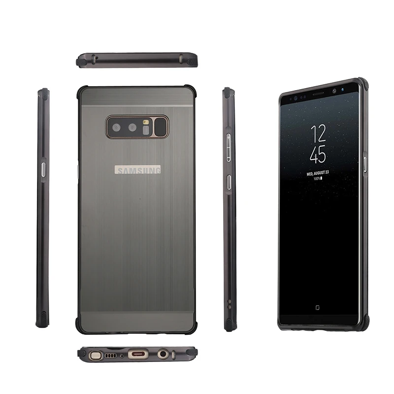 Чехол для samsung Galaxy Note 8 чехол Роскошный металлический алюминиевый каркас пластиковый чехол для samsung Galaxy NOTE 8 Note8 чехол