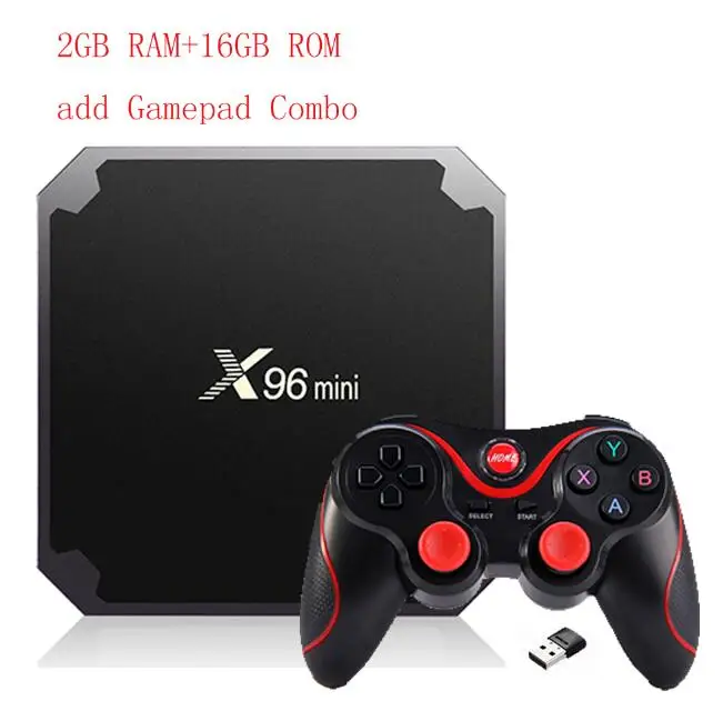 2G 16G Gamepad combo Android 7.1.2 X96 Мини ТВ приставка 2 ГБ 16 ГБ 1 ГБ 8 ГБ ТВ приставка Amlogic S905W четырехъядерный процессор поддержка 4K 2,4 ГГц WiFi X96mini Смарт ТВ приставка pk X96 - Цвет: 2G 16G Gamepad combo