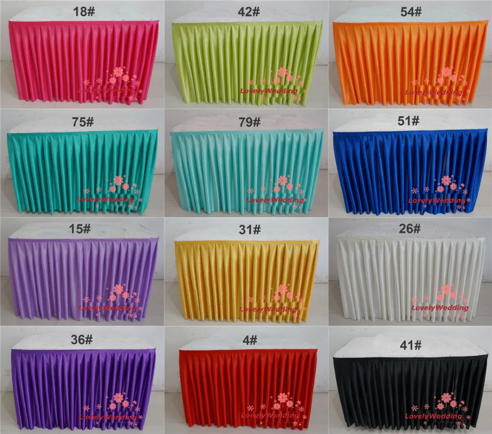 6 футов. Длинная юбка для свадебного стола из ледяного шелка - Цена: 3 057,00 руб.