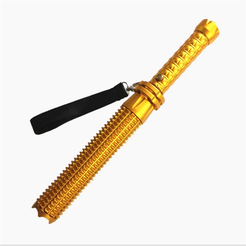 L2 yellow not 18650 Q5 CREE телескопическая дубинка бейсбольная палка фонарик светодиодный Расширенный патруль безопасности телескопическая для самообороны - Испускаемый цвет: L2 yellow not 18650