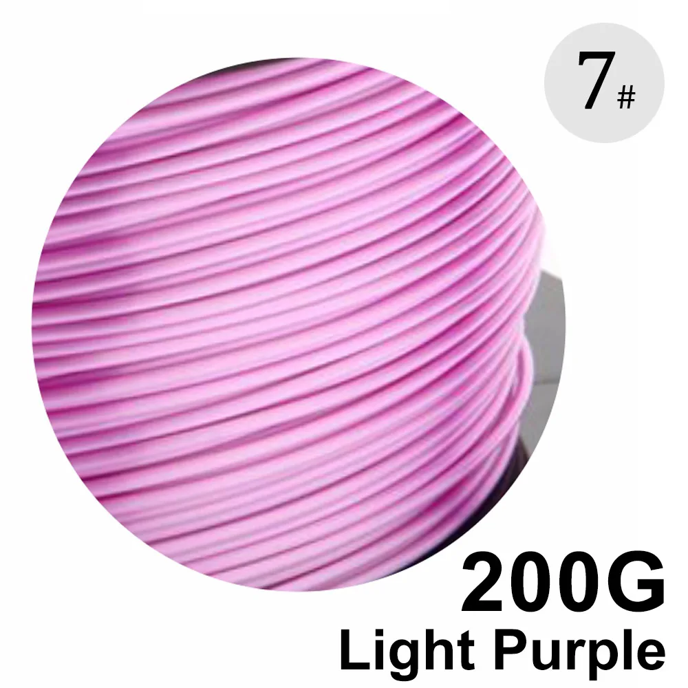 Light Purple Noulei 200 г 3D принтер нить блестящая Pla 1,75 мм шелковистый насыщенный блеск 24 цвета 3D шелковая печать материал - Цвет: Light Purple