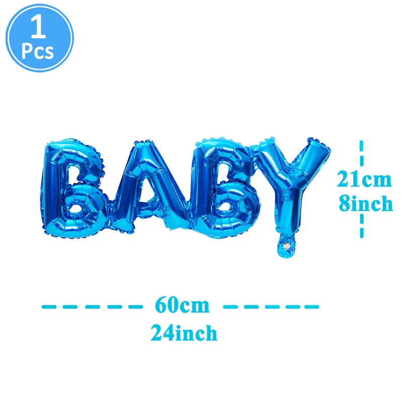 blue baby Розовый/синий детский душ фольги Воздушные шары пол раскрывает его девочка мальчик украшение Babyshower вечерние принадлежности Oh Baby 1-й Декор ко дню рождения - Цвет: blue baby