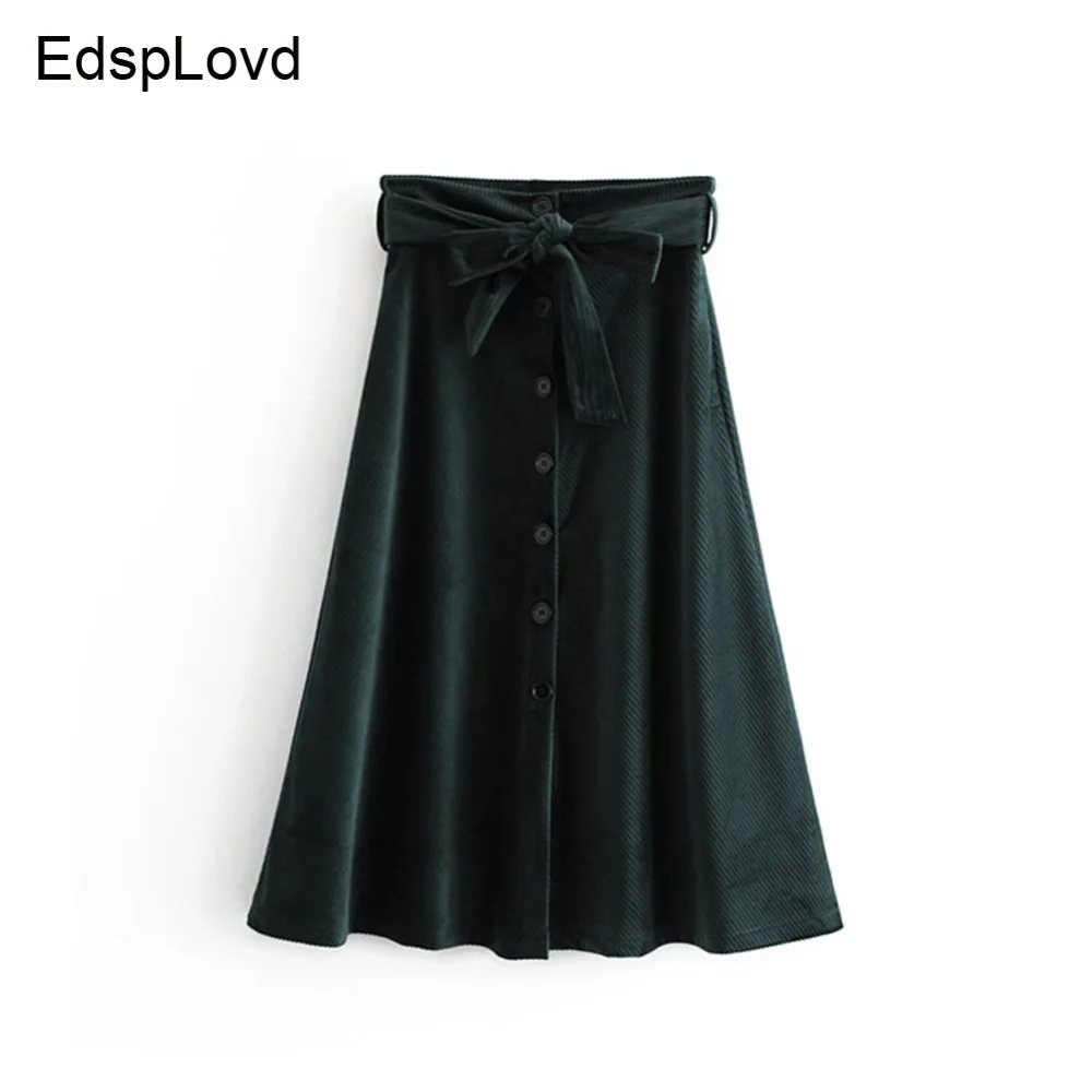 Edsplovd 2018 Для женщин новые модные юбка элегантный высокого качества OC159 | Женская