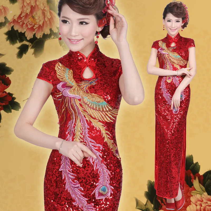 Cheongsam летом невесты улучшение жениться тост служить длинная непосредственно с