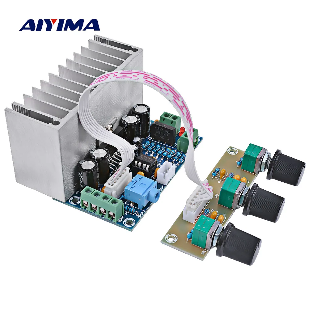 AIYIMA TDA7377 2 1 Плата усилителя 20 Вт * + 30 Hifi сабвуфер усилители с регулировкой