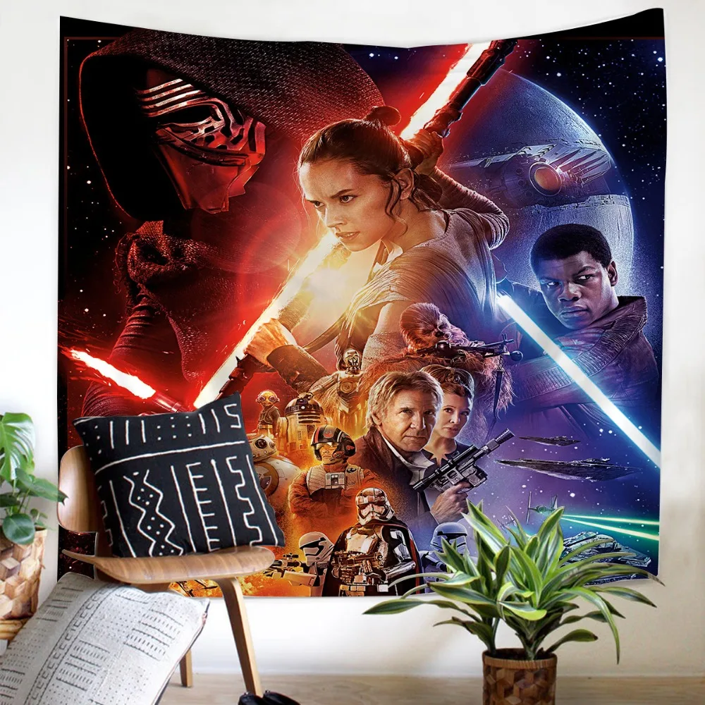 Star Wars гобелен мягкий на стене украшения для детей мальчиков удобные алфавит в простом стиле черный низ гобелен
