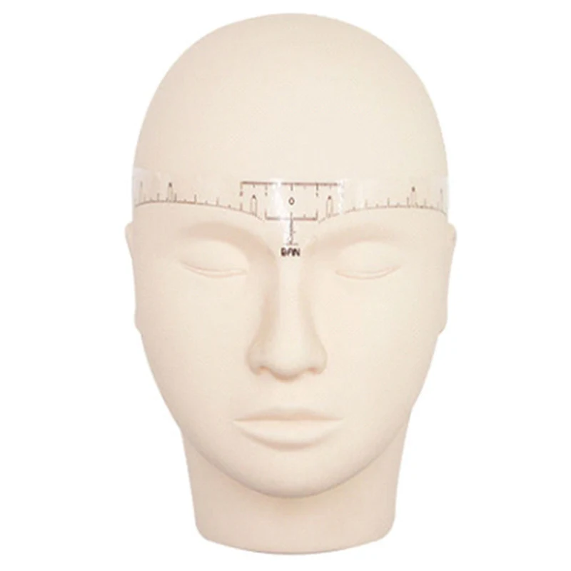 

100 Pcs Eyebrows Ruler Adhesive Eyebrow Grooming Shaper Permanent Tattoo Stencil