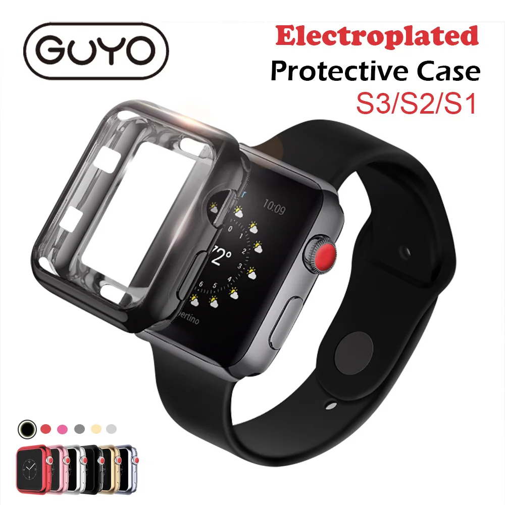 GUYO Universal Soft Protective Case for Apple Watch 2 3 Bumper 42mm 38mm Slim Silicon Cover watch Series 1 | Электроника