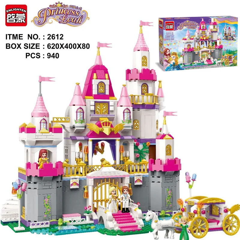 Девушка серии строительные блоки принцесса замок мельница круиз DIY кирпичные