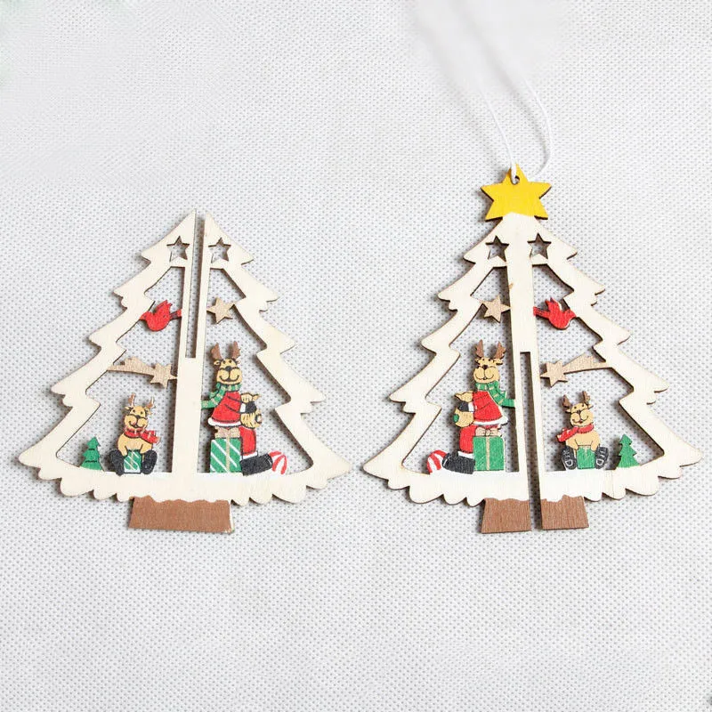 Лидер продаж Новый деревянный подвесной кулон в виде дерева подарок на