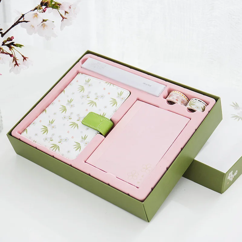 Чехол из ПУ кожи Meet Sakura ежедневный подарочный набор для блокнота с ручкой лентами