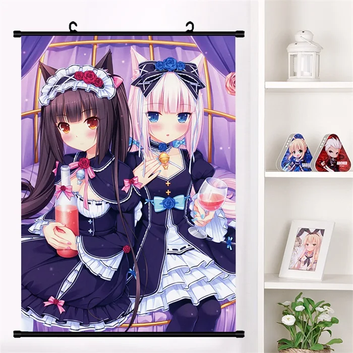 Аниме NEKOPARA Neko Para Chocolat ванильный сексуальный милый настенный свиток плакат Настенные подвесные плакаты коллекция домашнего декора - Цвет: E