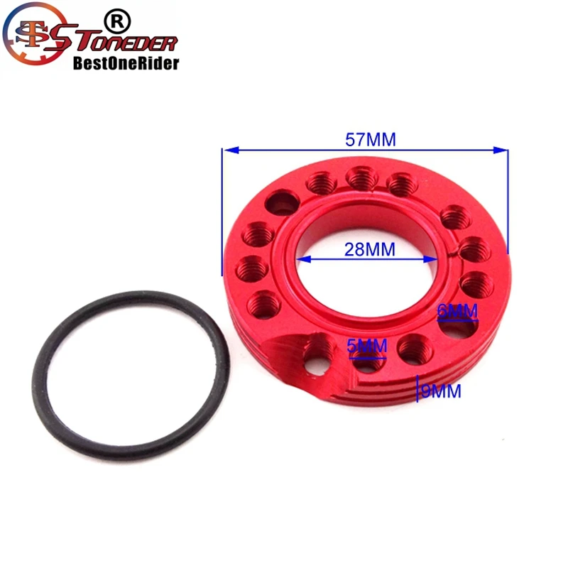STONEDER Red CNC 28mm Carburetor Inlet Intake Adjuster Spinner Plate Adadpter For 110cc 125cc ATV Quad Pit Dirt Bike Dax | Автомобили и