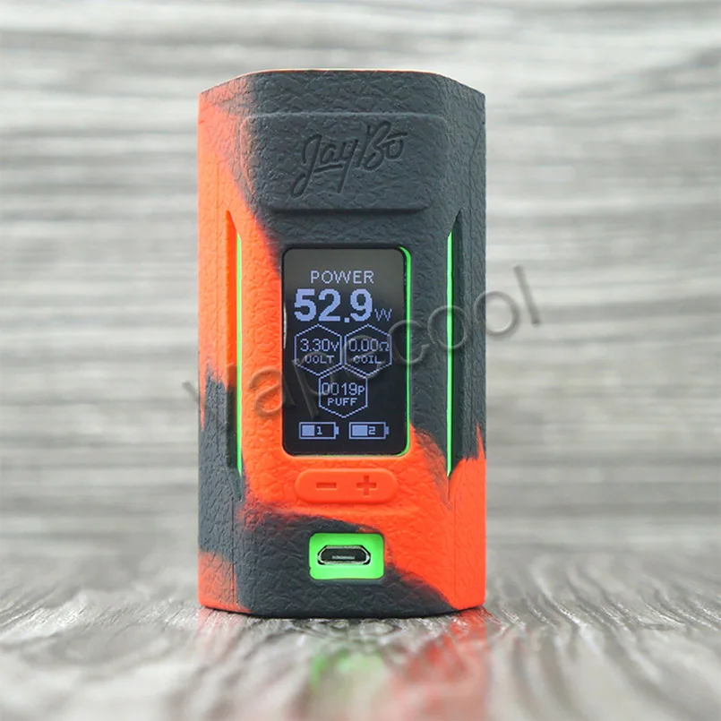 black red Силиконовый чехол для Wismec Reuleaux RX2 20700 TC Mod 200W vape мод резиновый чехол, наклейка на кожу, рукав, вейп ручка, мод щит - Цвет: black red