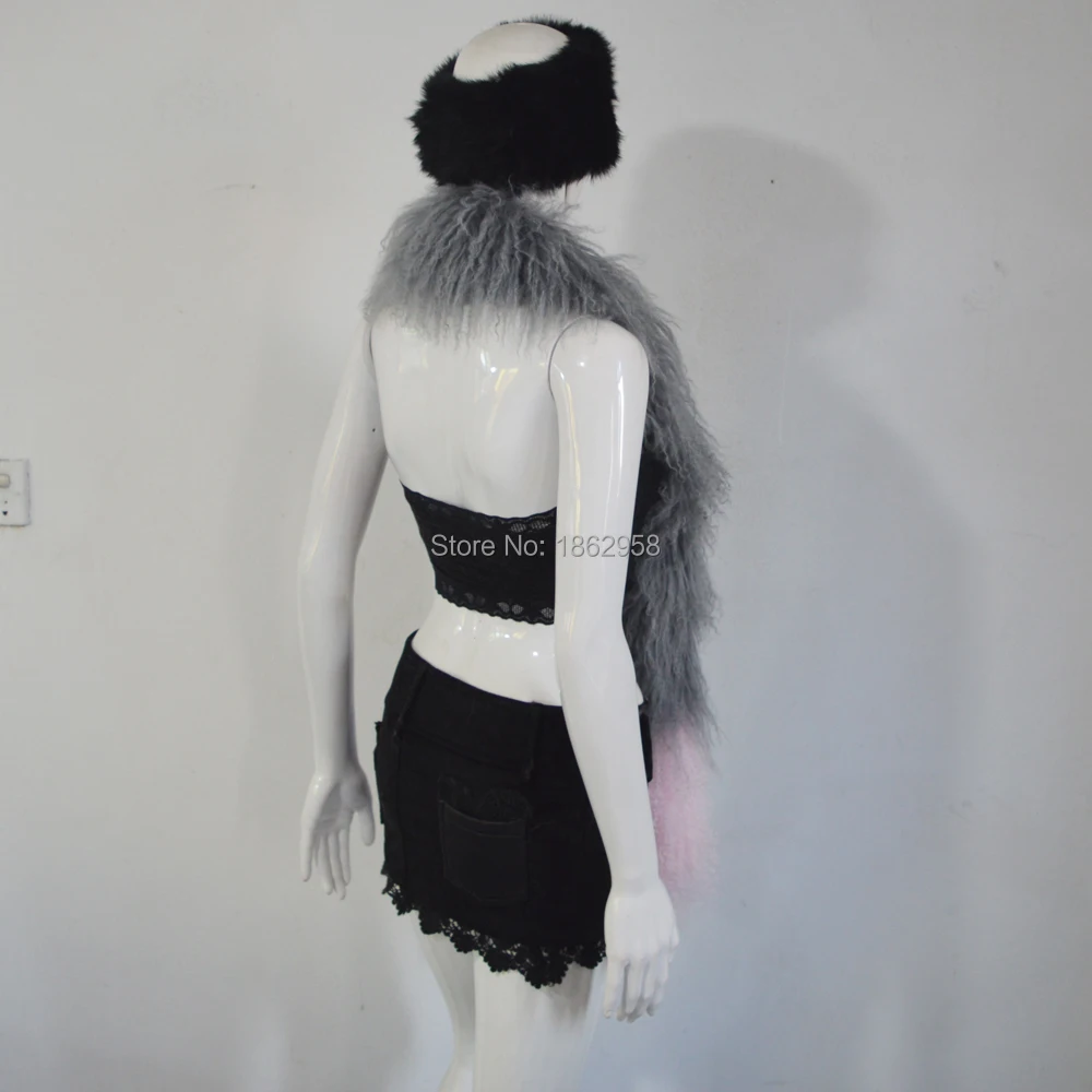 Free Shipping SJ755 170*8CM Australia Popular China Manufactory Women Lamb Fur Boa | Scarf