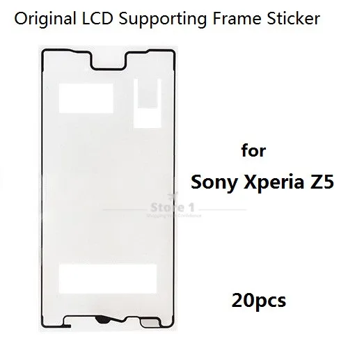 

20 pcs/lot Original for Sony Xperia Z5 Front LCD Supporting Frame Adhesive Waterproof Sticker; Touch LCD Screen Glue